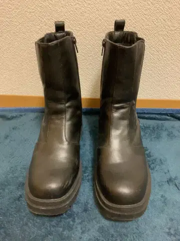 블랙 사이드 고어 부츠 24.5cm 스파이크 포함