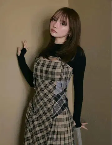 ANDMARY Nadia check long dress