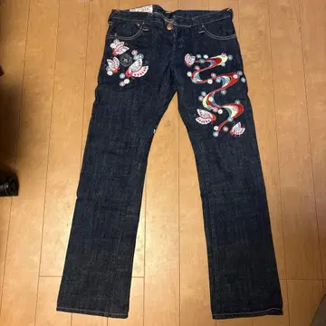 YAMANE 자수 데님 팬츠 28X32