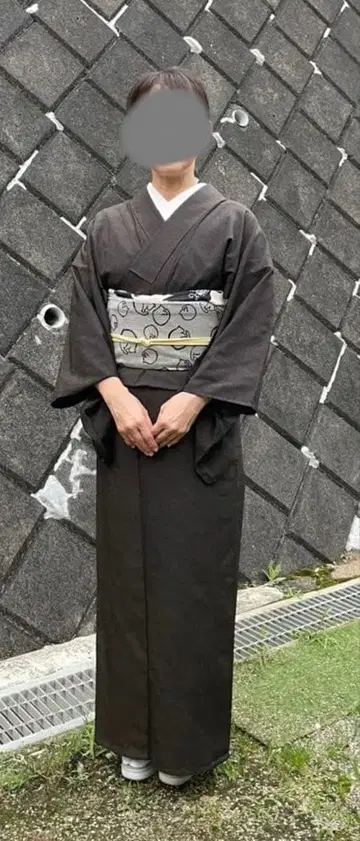 블랙  (시오자와) 기모노 (홑옷)