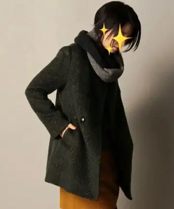 새상품급 [ 뷰티&유스 ] 애니멀 샤기 자카드 코트 ARROWS