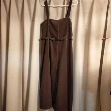 브라운 스트랩 원피스 3l