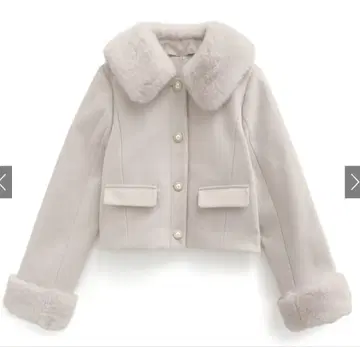 GRL 비쥬 버튼 퍼 숏 기장 코트[kz700]