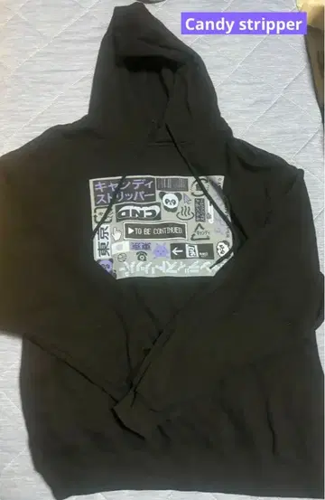 캔디 스트리퍼 캔스파 후드티 블랙