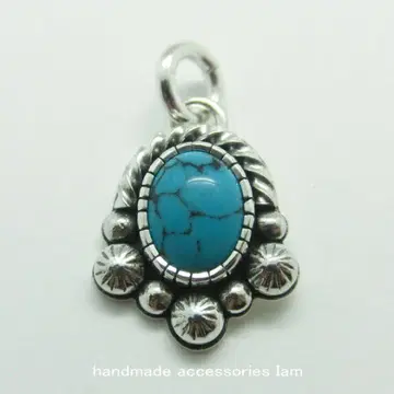 현품 핸드메이드 터콰이즈 터키석 네이티브 펜던트 실버925