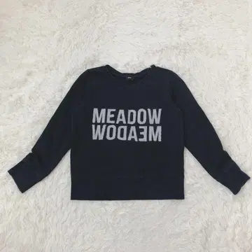 NINE 나인 니들 펀치 로고 맨투맨 연예인 애용 네이비 면 100%