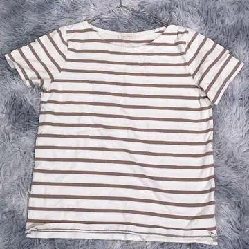 Kobe Lettuce [ M ] 반팔 T셔츠 아이보리 보더 면 100%