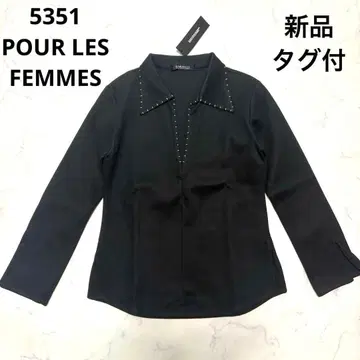 [택 포함 새상품] 5351 푸라팜 금장 장식 스키퍼 풀오버 블랙