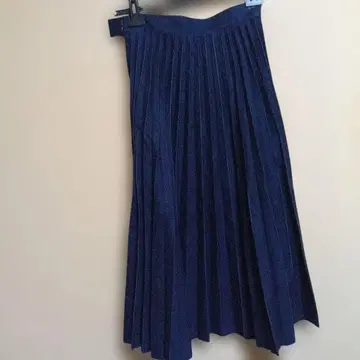 데님 롱 플리츠 스커트 일본제