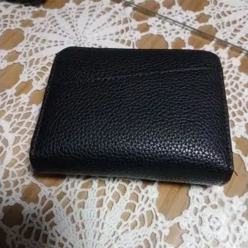 가죽 블랙 접이식 지갑