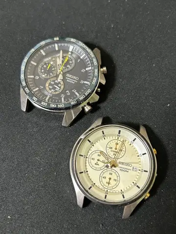 정크 SEIKO 크로노그래프 손목시계 2세트