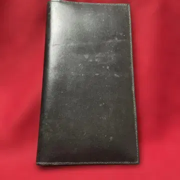 블랙 가죽 이단 장지갑 여권 수납