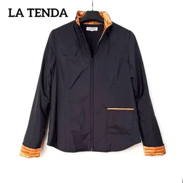 LA TENDA 라텐다 충전솜 아우터 38 블랙 x 오렌지 경량 자켓