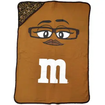 M&M's COTTON BLANKET - BROWN & ANIMAL