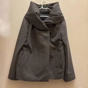 새상품급 울 다운 코트 M 그레이 다운 70%