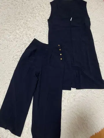 택 포함 새상품 carriere 롱베스트&팬츠 셋업