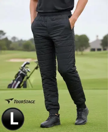 새상품 투어 스테이지 브릿지스톤 블랙 퀼팅 절개 방풍 팬츠 L