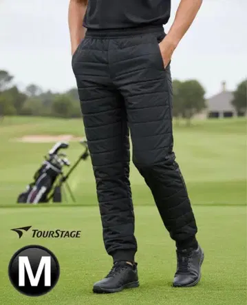 새상품 투어 스테이지 브릿지스톤 블랙 퀼팅 절개 방풍 팬츠 M