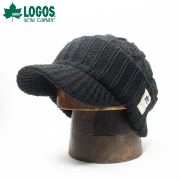 새상품 LOGOS 로고스 케이블 짜임 니트 헌팅 캡 블랙