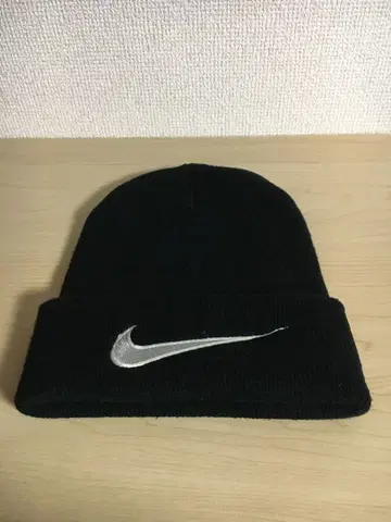 나이키 니트 캡 니트 모자 NIKE 스우시 블랙 블랙 올드