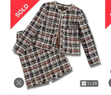 트위드 자켓과 스커트 세트