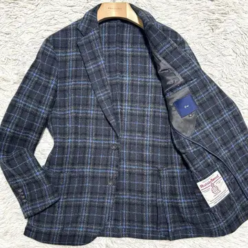 미사용급 해리스 트위드 원단 지 스테이지 헤링본 테일러드 자켓