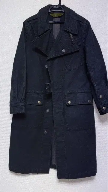 green (현 HYKE) 2004년제 코튼 라이더스 코트 롱 기장