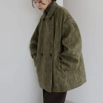 hellam 샤기 미들 코트