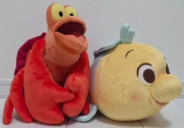 인어공주 세바스찬 플랜더 봉제 인형 2종 세트