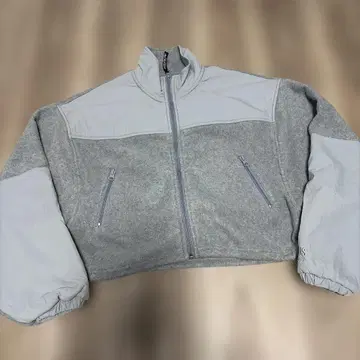 DISCUS 그레이 보아 집업 자켓