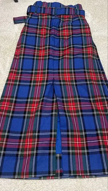 Mila Owen 하이웨스트 타탄 체크 타이트 스커트