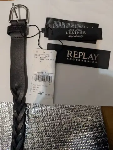 미사용 새상품 리플레이 가죽 벨트
