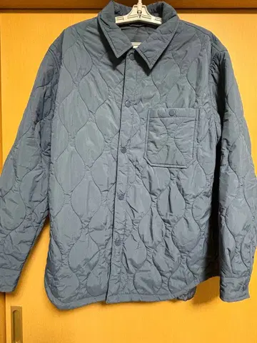 남성용 네이비 퀼팅 자켓