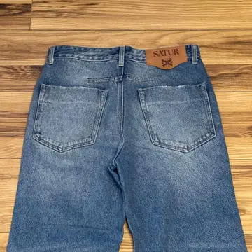 satur 세터 한국 플레어 데님 블루 청바지