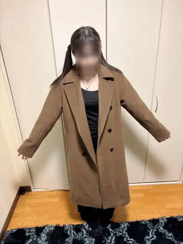 브라운 롱 코트