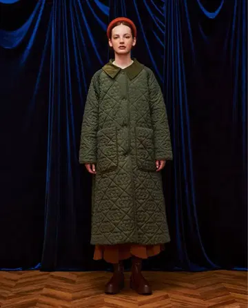 택 포함 새상품 POPPY 플라워 퀼팅 코트 S 사이즈