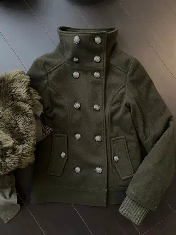 미사용 길피 밀리터리 숏코트 (후드 탈부착 가능)