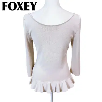 [새상품급] 폭시 뉴욕 긴팔 니트 티셔츠 플레이트 40 베이지