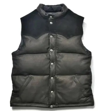 블랙 다운 가죽 베스트 택 포함 새상품