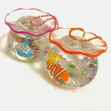 물고기 금붕어 어항 둥둥 키링 2개 세트 프라이스