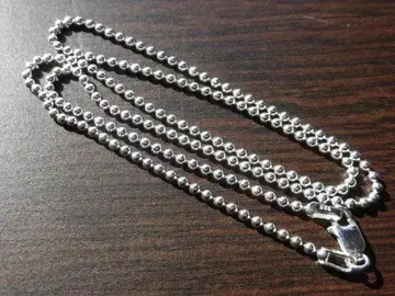 새상품 실버 925 볼 체인 목걸이 각인 있음 2mm 45cm