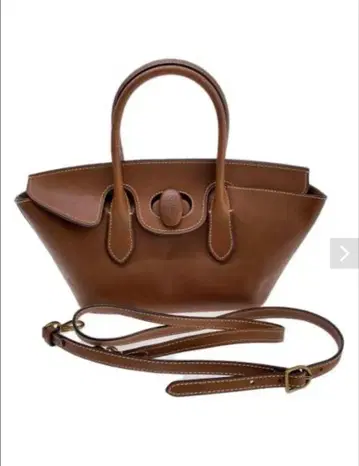 가격 인하 협상 가능, 랄프 로렌, 브라운 가죽 숄더백