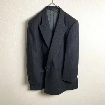 테일러드 자켓 던힐 더블 펜슬 스트라이프 안감 로고 고급스러움