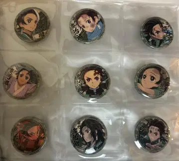 귀멸의 칼날 캐릭터 에마키 카페 제비뽑기 캔뱃지 카마도 탄지로