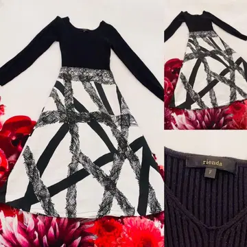 리엔다 니트 롱 원피스 엘레강트 새상품급 프리 사이즈 완판템