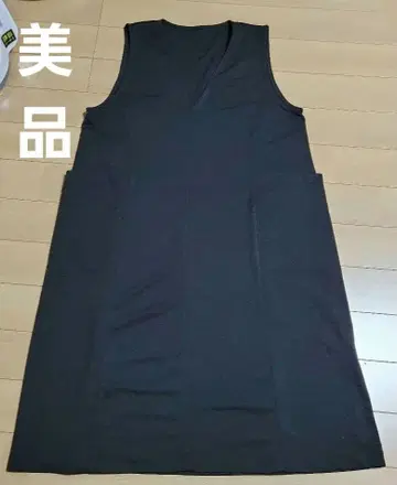 새상품급 / 블랙 슬리브리스 롱 원피스