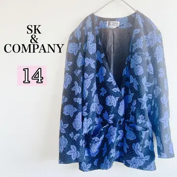 SK&COMPANY 꽃무늬 테일러드 자켓 [ 14 ] 블루 엘레강트