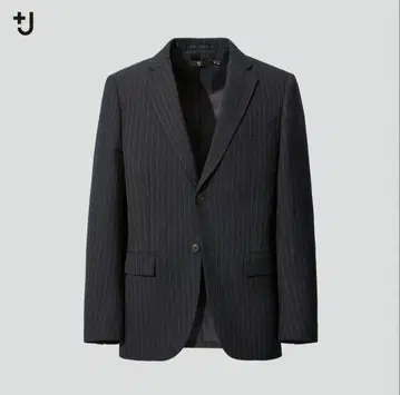 미사용 새상품 2024년 +J 다크 블루 스트라이프 네이비 테일러드 자켓