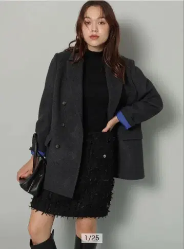 새상품 Arpege story 아르페쥬 스토리 트위드 미니 스커트