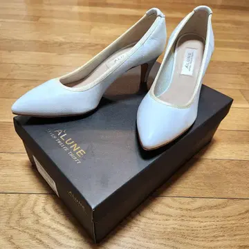 ALUNE 스틸레토 로우힐 포인트 펌프스 부드러운 가죽